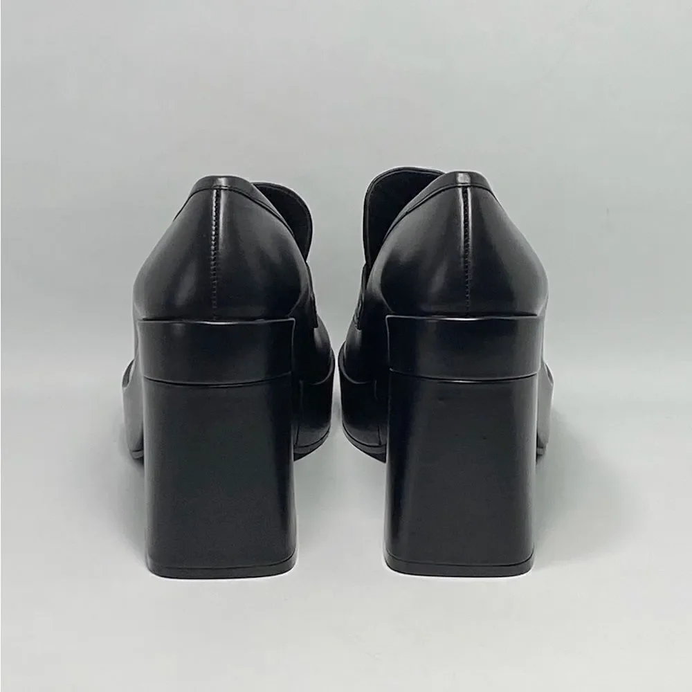 Versace Logo Leather Platform Pumps size 40